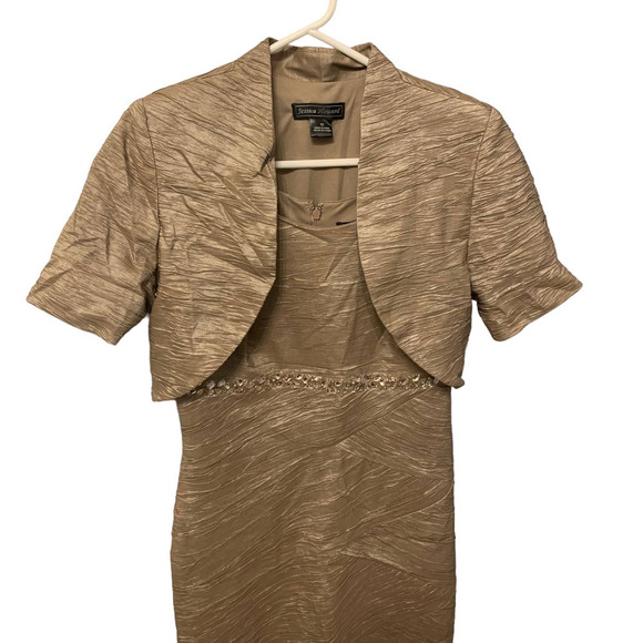 Jessica Howard Gold Mini Dress with Jacket - Picture 3 of 11